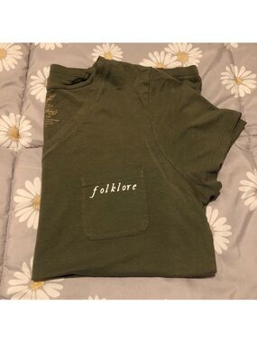 Taylor Swift folklore Fan Tee in Olive Green